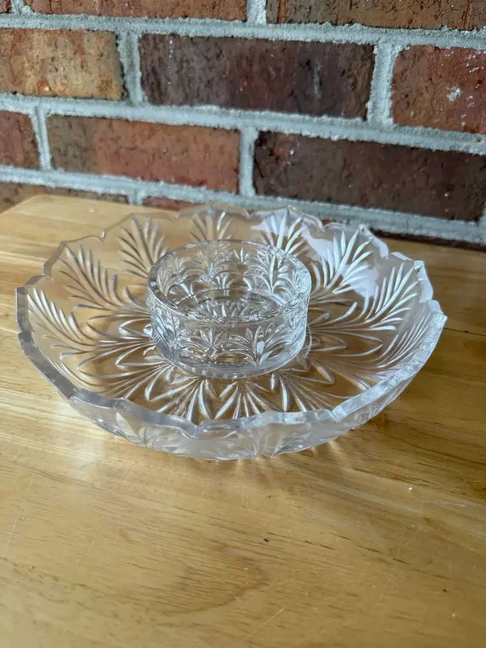 Fifth Avenue LTD Crystal 'Portico' 2-Piece Cracker and Condiment Serving Set